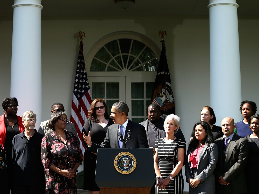 President Obama Speaks On The Government Shutdown In The Rose Garden
