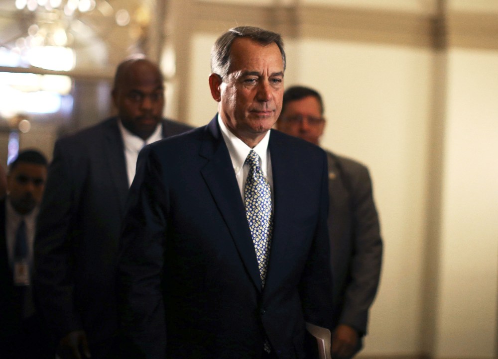 House Speaker John Boehner arrives for work at the U.S. Capitol, October 7, 2013 in Washington, DC.