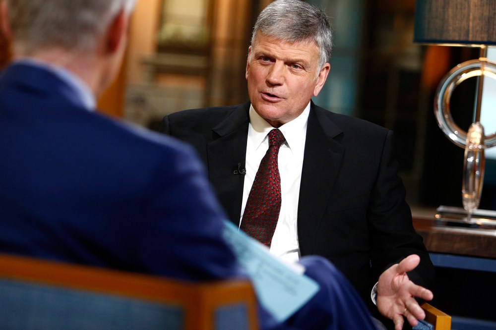 Franklin Graham appears on NBC News' "Today" show. (Photo by Peter Kramer/NBC/Getty)