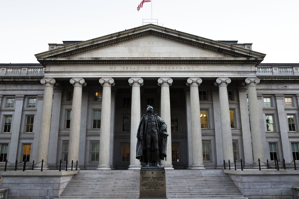 The U.S. Treasury on Pennsylvania Avenue in Washington, D.C. (Photo by Mandel Ngan/AFP/Getty)