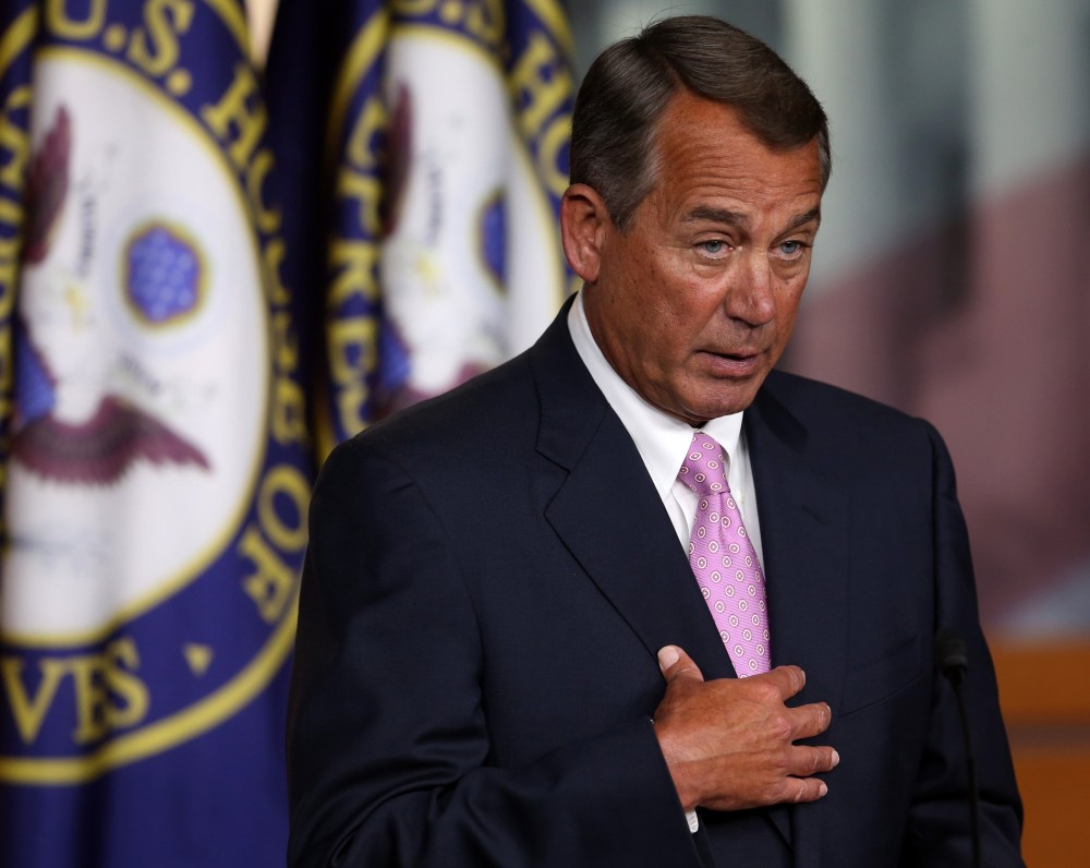 House Speaker John Boehner speaks at the U.S. Capitol, November 14, 2013 in Washington, D.C.