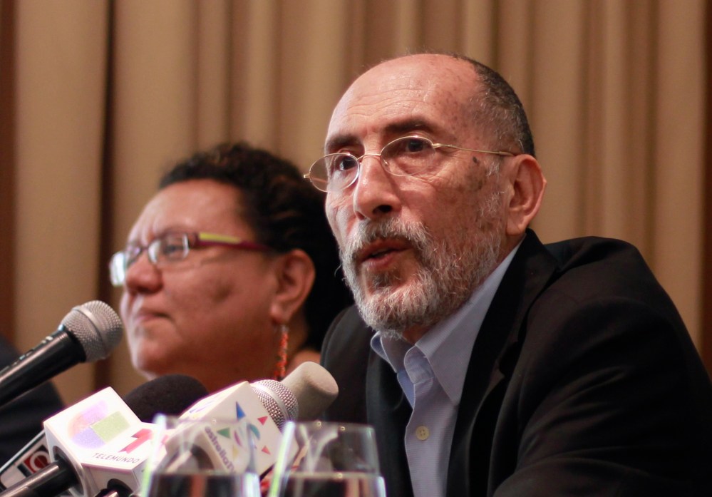 Victor Hugo Mata, lawyer of a 22-year-old Salvadoran woman identified as "Beatriz" (not in picture) who is seeking an abortion, speaks during a news conference in San Salvador May 30, 2013. (Photo by Ulises Rodriguez/Reuters)