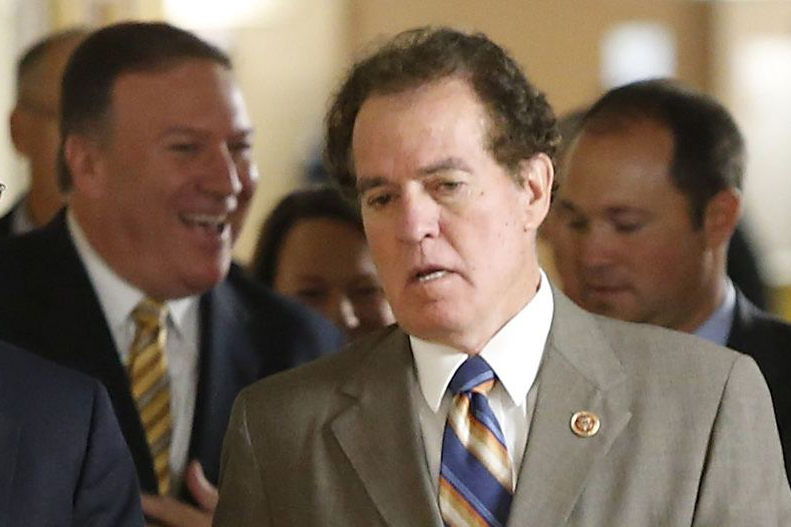 U.S. Representative Phil Gingrey arrives for a closed-door meeting of the House Republican caucus at the U.S. Capitol in Washington, September 28, 2013.