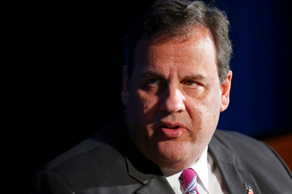 New Jersey Governor Chris Christie listens to a question during a luncheon at the Economic Club of Chicago, in Chicago, Illinois on Feb. 11, 2014.
