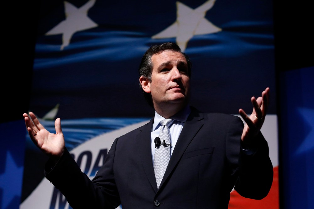 Senator Ted Cruz (R-TX) delivers remarks at the Faith & Freedom Coalition "Road to Majority" policy conference in Washington, June 19, 2014.