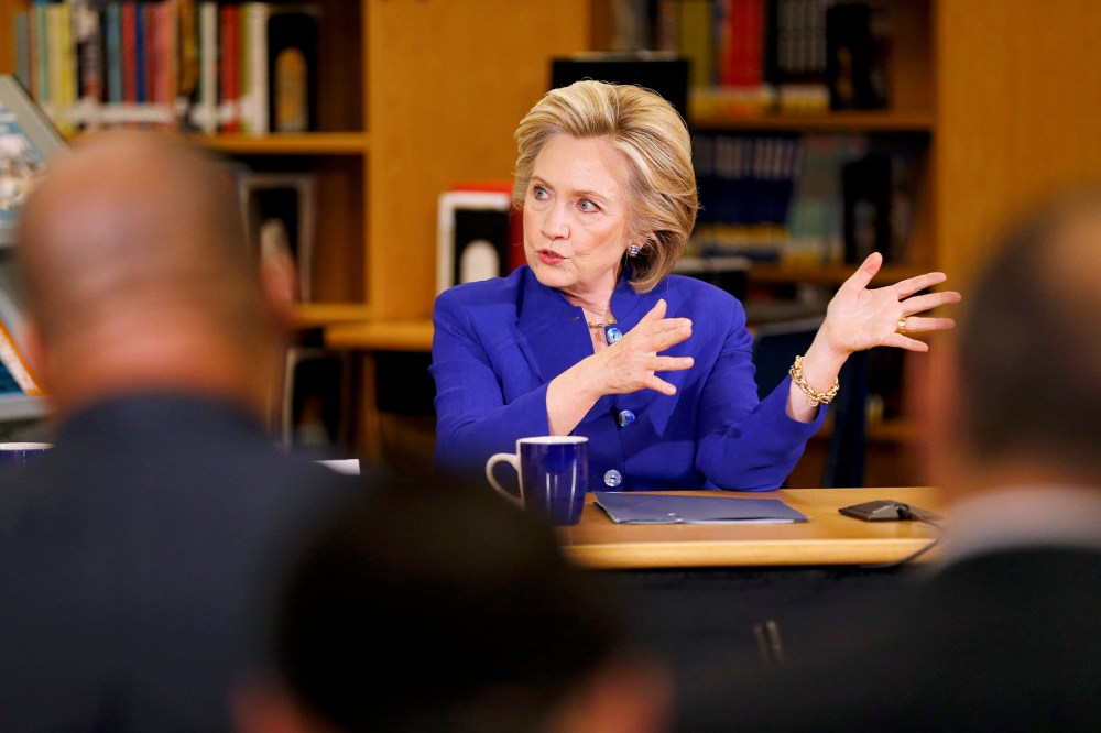 Former U.S. Secretary of State Hillary Clinton takes part in a roundtable of young Nevadans discussing immigration as she campaigns for the 2016 Democratic presidential nomination at Rancho High School in Las Vegas, Nev., May 5, 2015. (Mike Blake/Reuters)