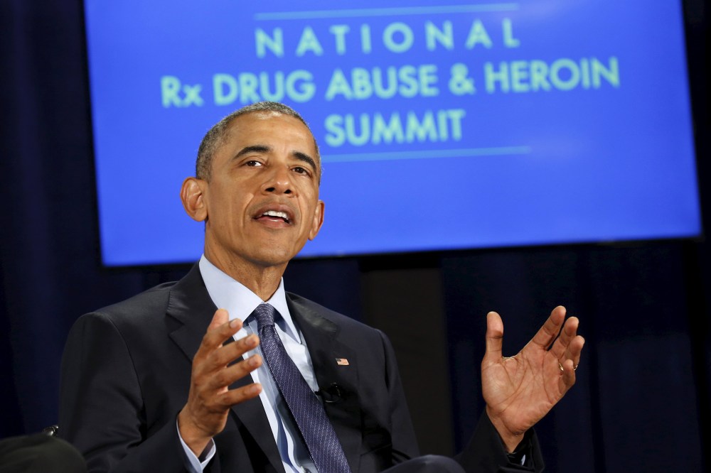 President Barack Obama participates in a National Rx Drug Abuse and Heroin Summit in Atlanta, Ga., March 29, 2016. (Photo by Kevin Lamarque/Reuters)
