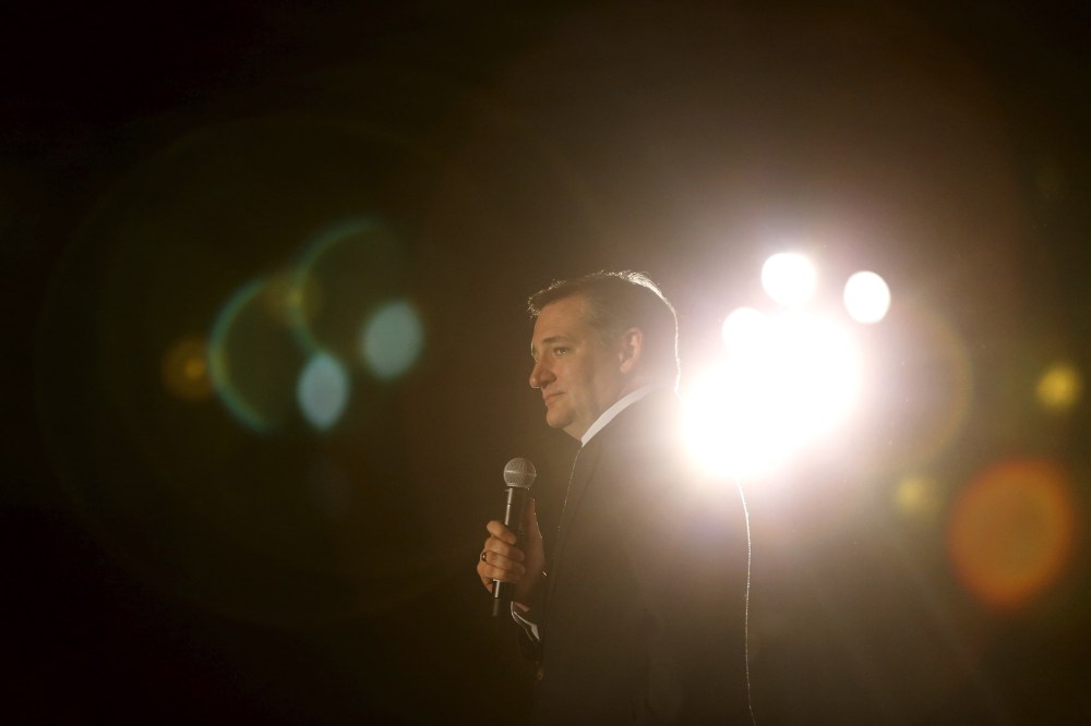 Republican presidential candidate Ted Cruz speaks at a rally in San Diego, Calif., April 11, 2016. (Photo by Mike Blake/Reuters)