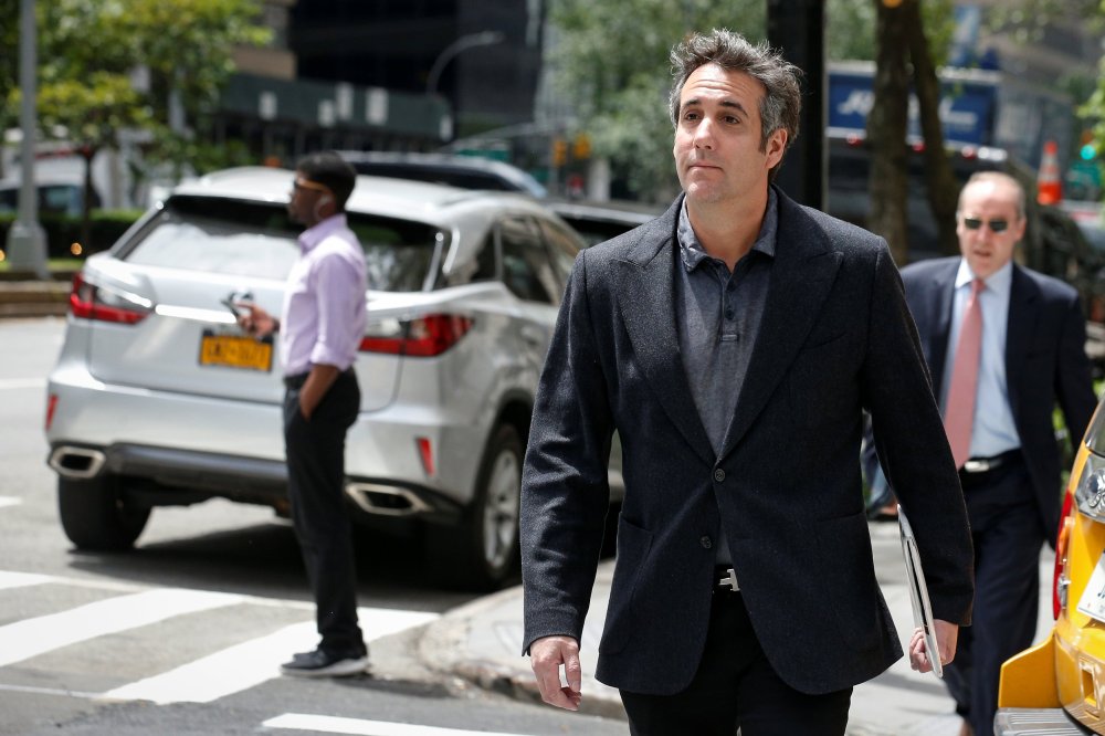 Image: U.S. President Donald Trump's personal lawyer Michael Cohen arrives at his hotel in New York