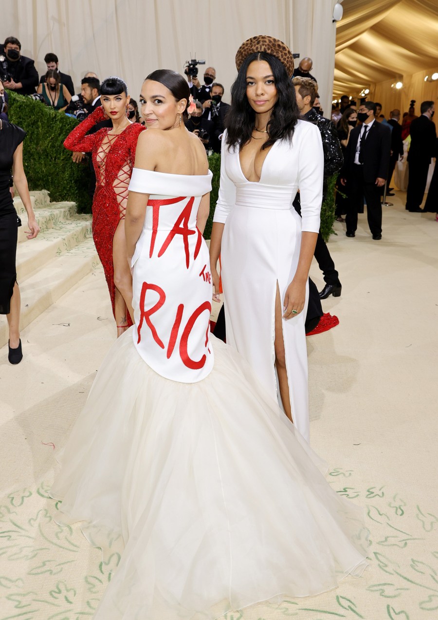 Image: Alexandria Ocasio-Cortez, Aurora James, The 2021 Met Gala Celebrating In America: A Lexicon Of Fashion - Arrivals