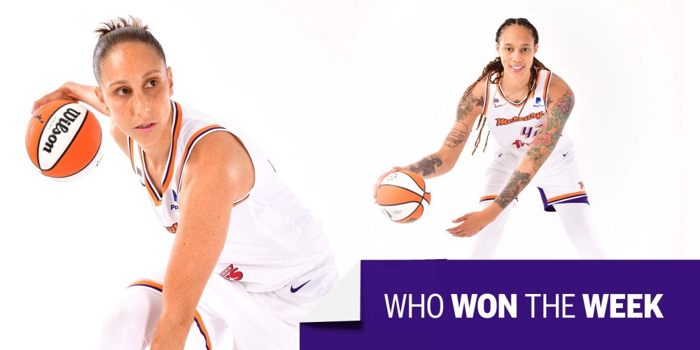 Image: Dianna Taurasi and Brittney Griner of the Phoenix Mercury.