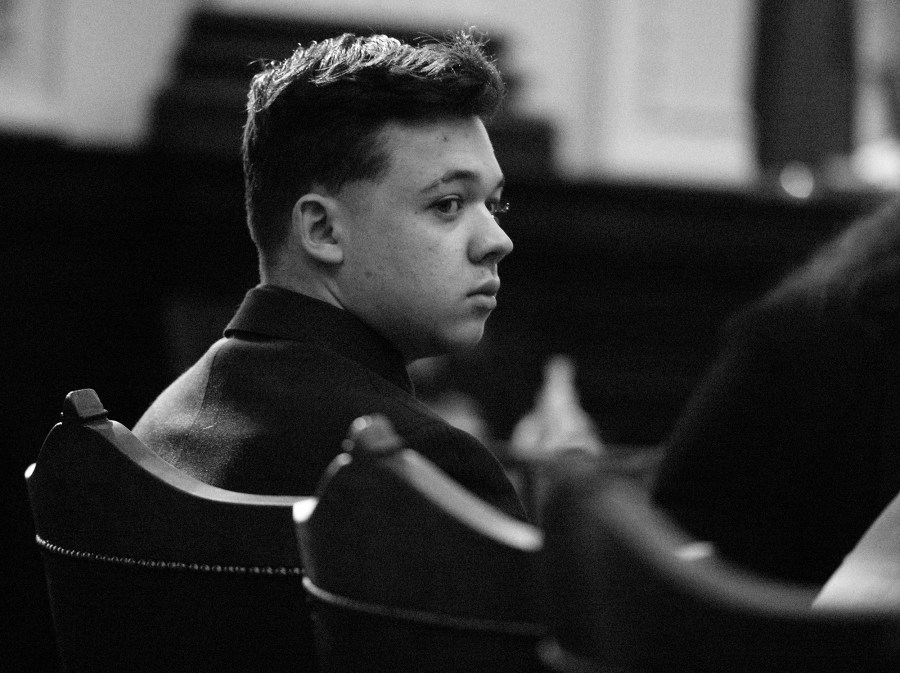 Image: Kyle Rittenhouse at the Kenosha County Courthouse in Wisconsin on Nov. 2, 2021.