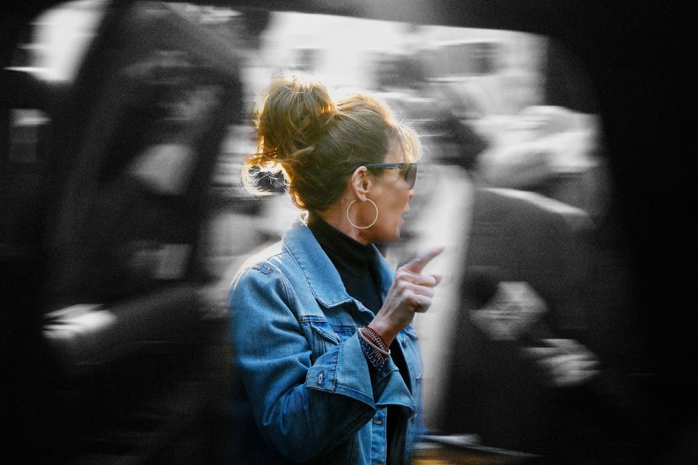 Sarah Palin leaves court after her defamation case against New York Times was dismissed on February 15 in New York City.