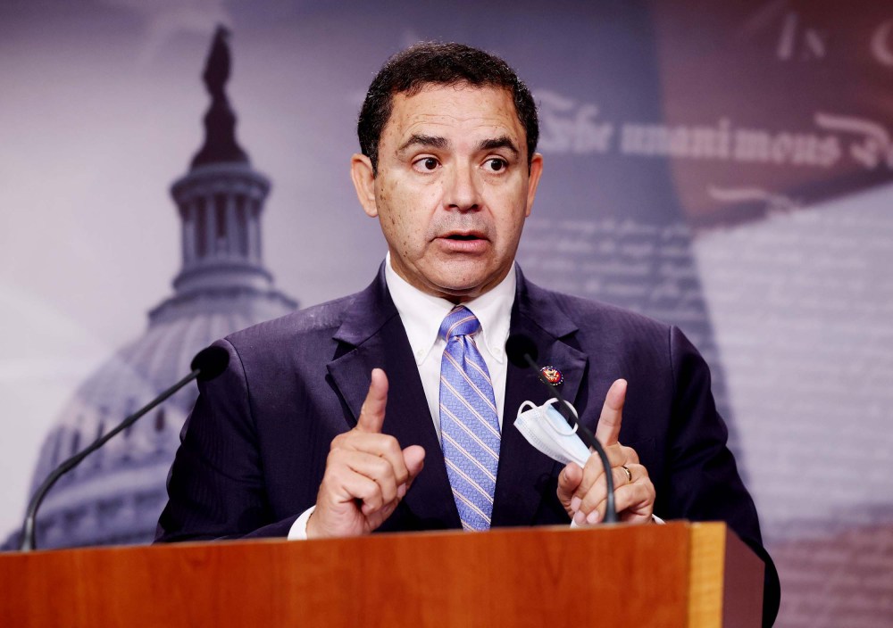 Rep. Henry Cuellar speaks on southern border security and illegal immigration during a news conference at the U.S. Capitol on July 30, 2021.