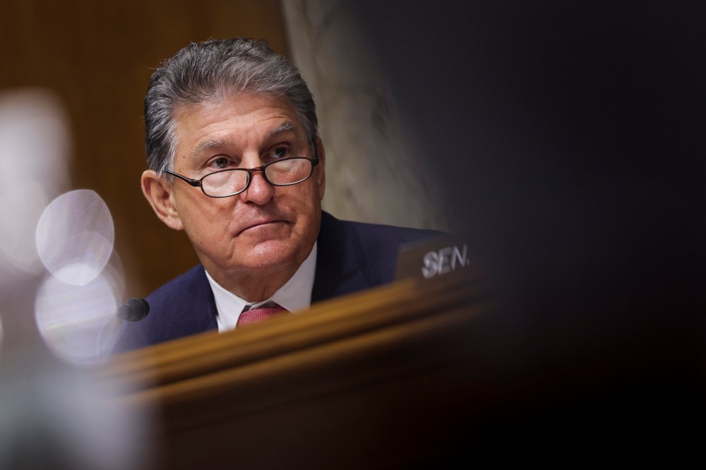 Image: Sen. Joe Manchin, D-W.V., on Capitol Hill on May 3, 2022.