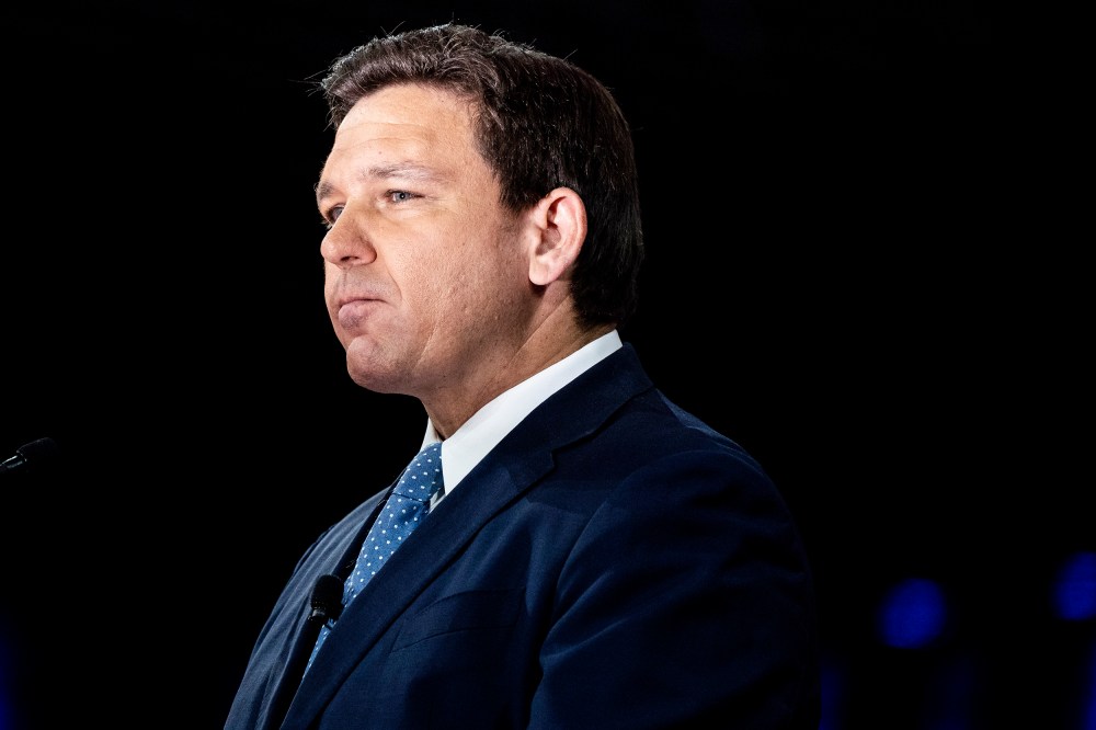 Florida Governor Ron DeSantis speaks during the first day of CPAC on Feb. 24 in Orlando, Fla.