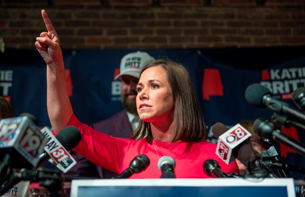 Image: Katie Britt, a Republican Senate candidate for Alabama, in Montgomery on May 24, 2022.