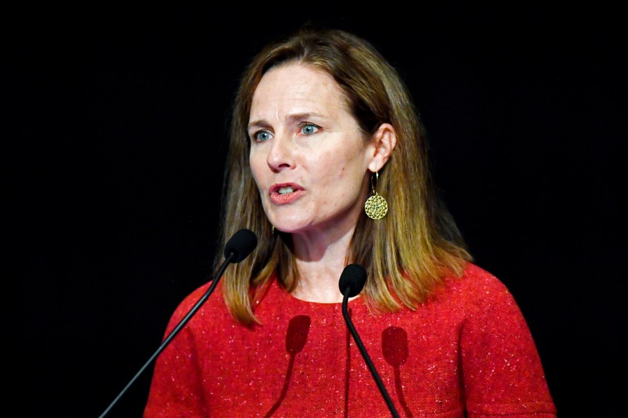 Supreme Court Associate Justice Amy Coney Barrett at the University of Louisville McConnell Center in Louisville, Ky., on Sept. 12, 2021.