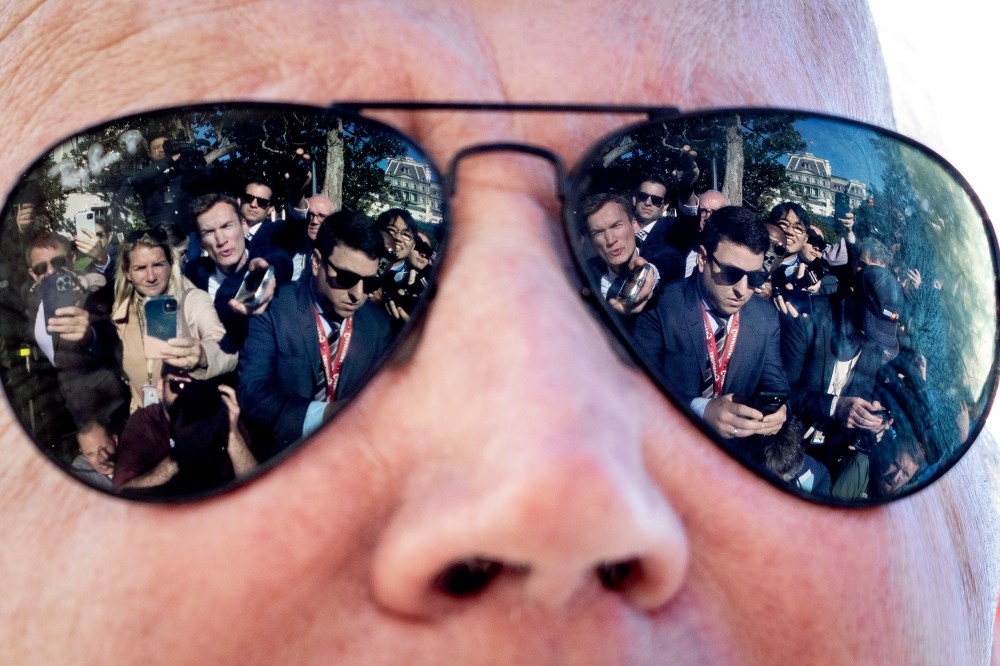 President Joe Biden as speaks to the press on the South Lawn of the White House on Oct. 6 in Washington, D.C.