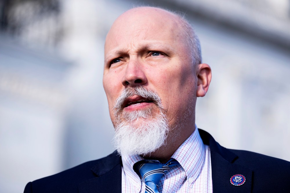 Rep. Chip Roy outside of the U.S. Capitol during the last votes of the week on December 2.