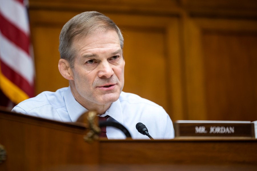Rep. Jim Jordan (R-Ohio) speaks during a House Oversight and Accountability Committee hearing on social-media bias on Capitol Hill Feb. 8, 2023.