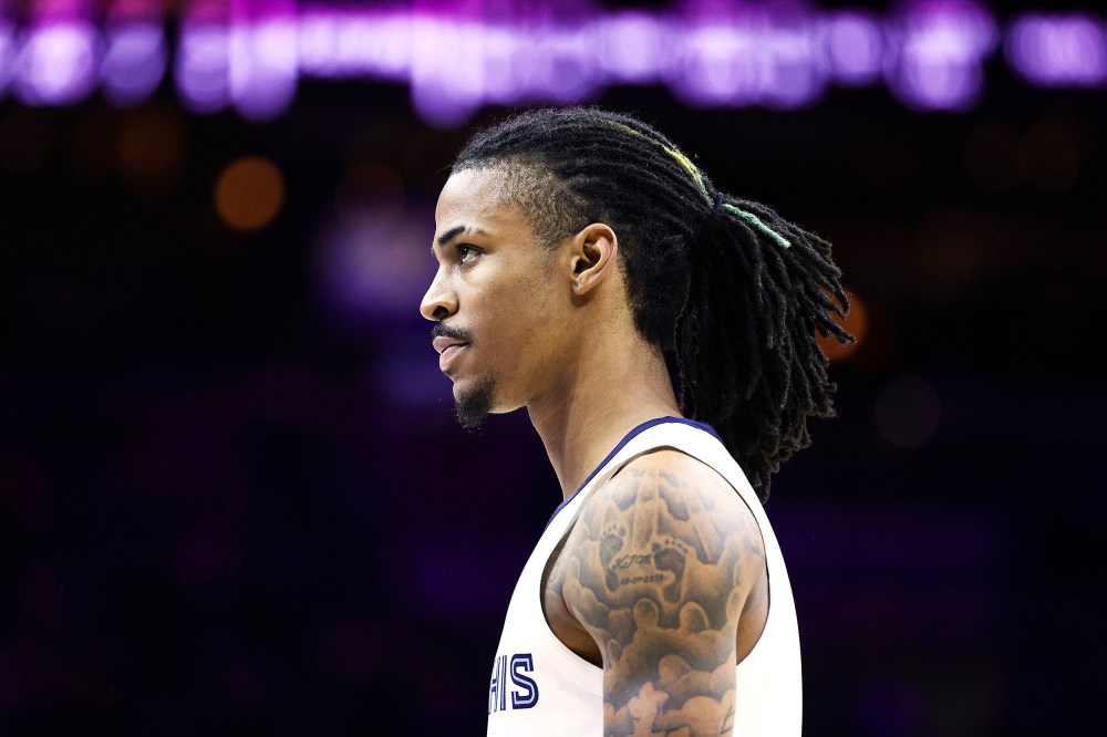 Ja Morant during a game in Philadelphia