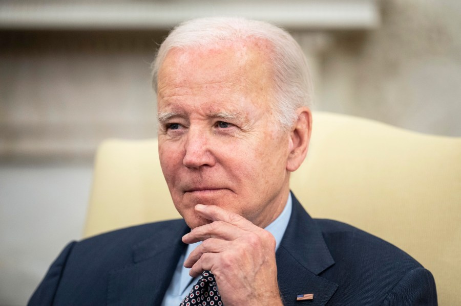 President Joe Biden meets with House Speaker Kevin McCarthy in the Oval Office