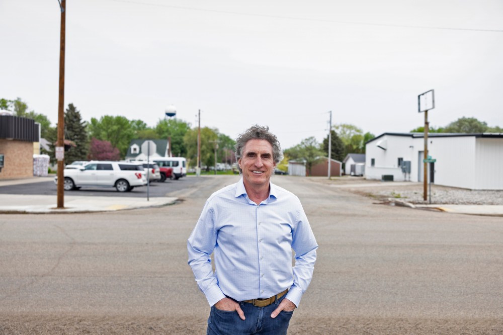 Gov. Doug Burgum in Arthur, N.D., on Wednesday, May 24, 2023.