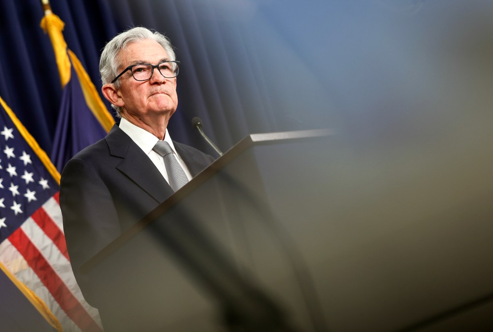 Federal Reserve Board Chairman Jerome Powell speaks during a news conference at the Federal Reserve in Washington, DC. on Nov. 1, 2023.