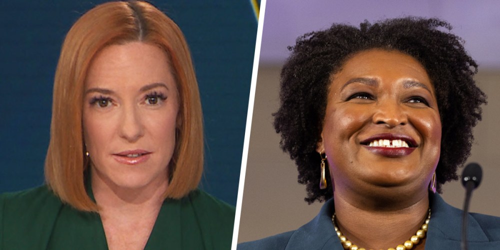 Jen Psaki and Stacey Abrams.