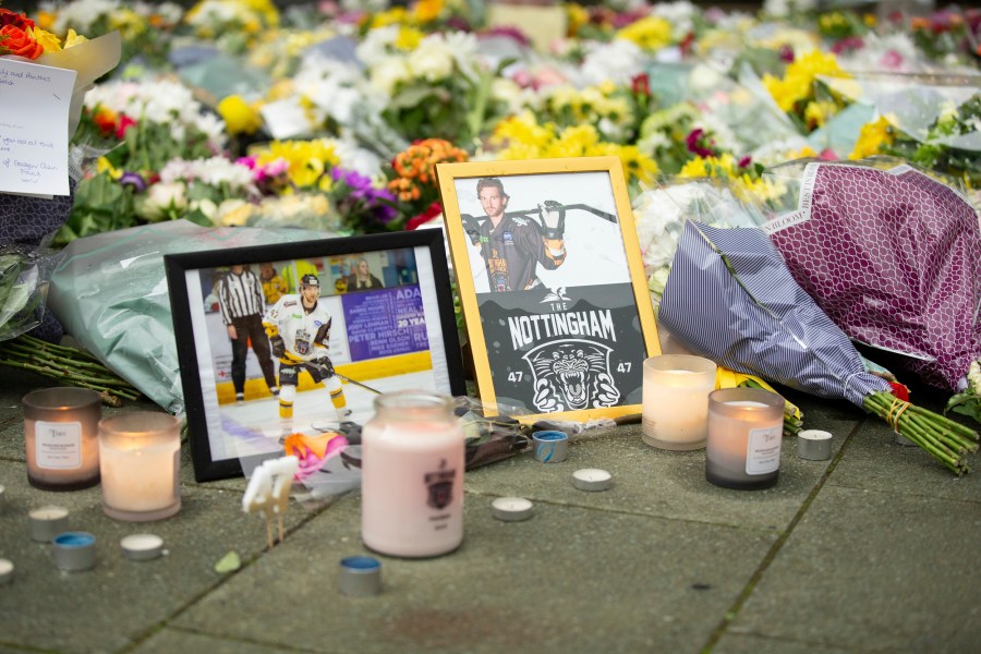 Adam Johnson Memorial in Nottingham, UK - 30 Oct 2023