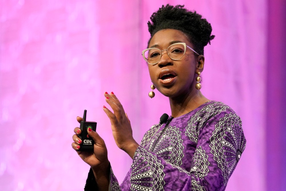 Dr. Joy Buolamwini during 2023 Massachusetts Conference For Women in Boston