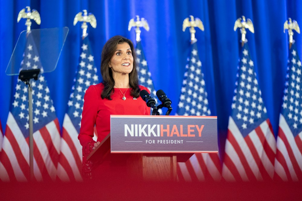 Nikki Haley at her campaign headquarters in Daniel Island, S.C.