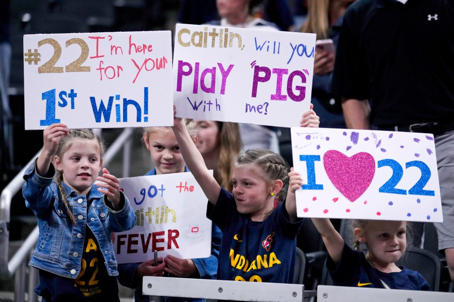 Fans watch Caitlin Clark.