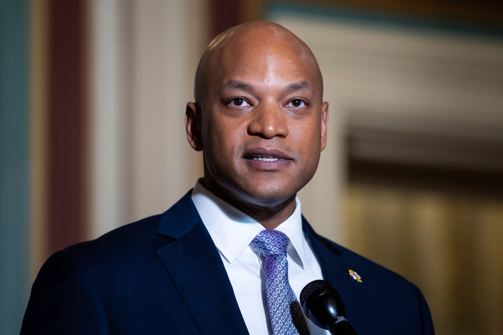 Maryland Gov. Wes Moore speaks during a press conference at the U.S. Capitol