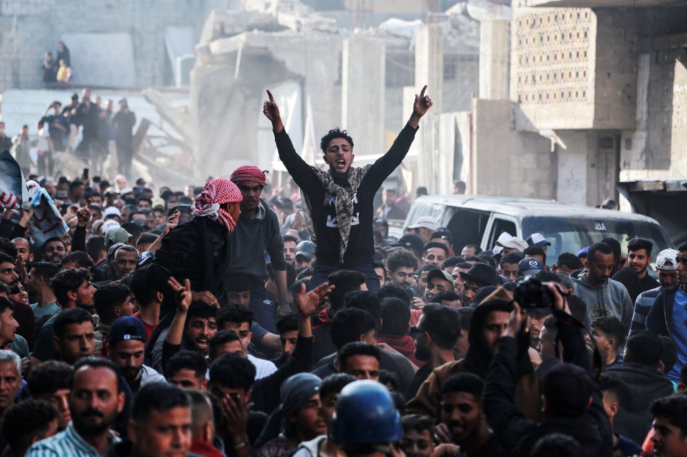 Palestinians protesting Hamas