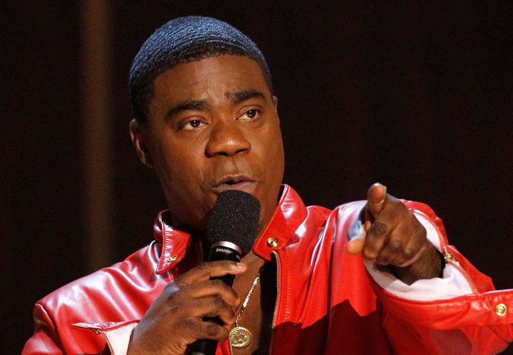 Actor Tracy Morgan speaks during the taping of the Spike TV special tribute "Eddie Murphy: One Night Only" at the Saban theatre in Beverly Hills, California in this November 3, 2012 file photo.