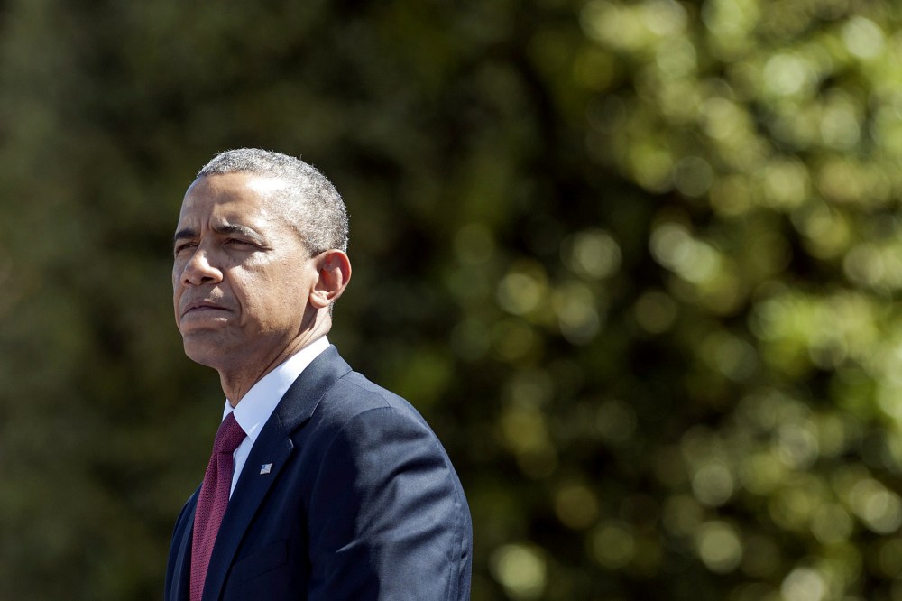 US President Barack Obama speaks during the 70th French-American Commemoration D-Day Ceremony in Colleville-sur-Mer, Normandy, on June 6, 2014.