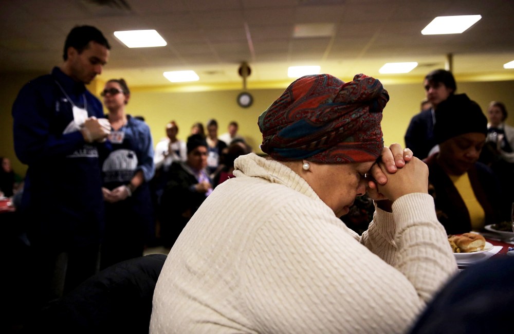 New York Rescue Mission Hosts Thanksgiving Meal For The Needy