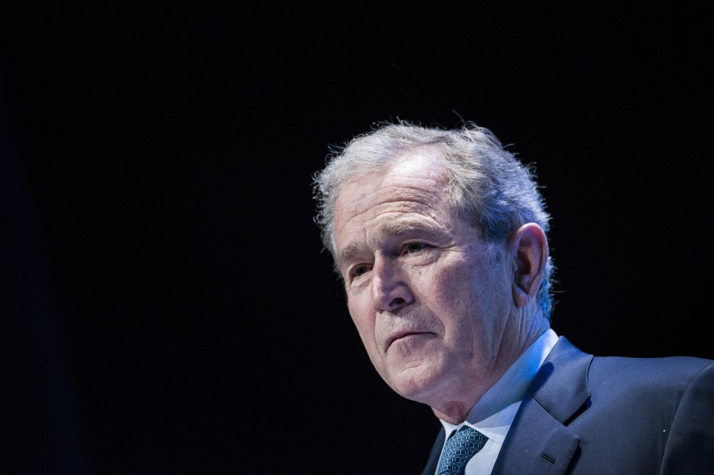 Former US President George W. Bush speaks during "Investing in Our Future" at the US-Africa Leaders Summit at the Kennedy Center on Aug. 6, 2014 in Washington, DC. (Brendan Smialowski/AFP/Getty)
