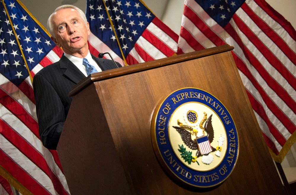Kentucky Governor Steve Beshear speaks during a press conference on Capitol Hill in Washington, DC, Dec. 5, 2013.