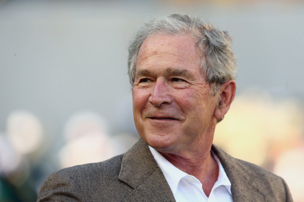 Former U.S. President George W. Bush attends a game between the Southern Methodist Mustangs and the Baylor Bears at McLane Stadium on Aug. 31, 2014 in Waco, Texas. (Ronald Martinez/Getty)