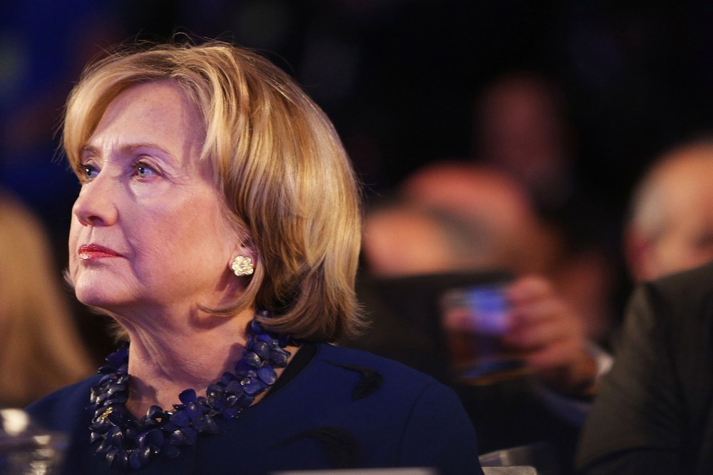 Hillary Clinton is seen in the audience during the Clinton Global Initiative on Sept. 23, 2014 in New York City.