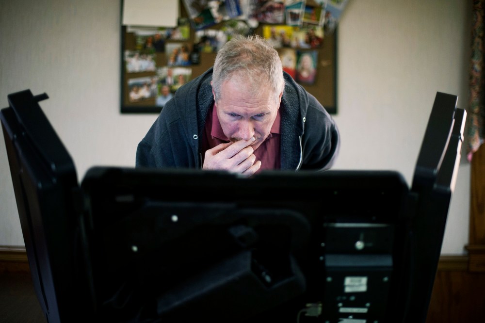 James Pittman casts his ballot to vote in Precinct 28 on Nov. 4, 2014 in Charlotte, N.C.