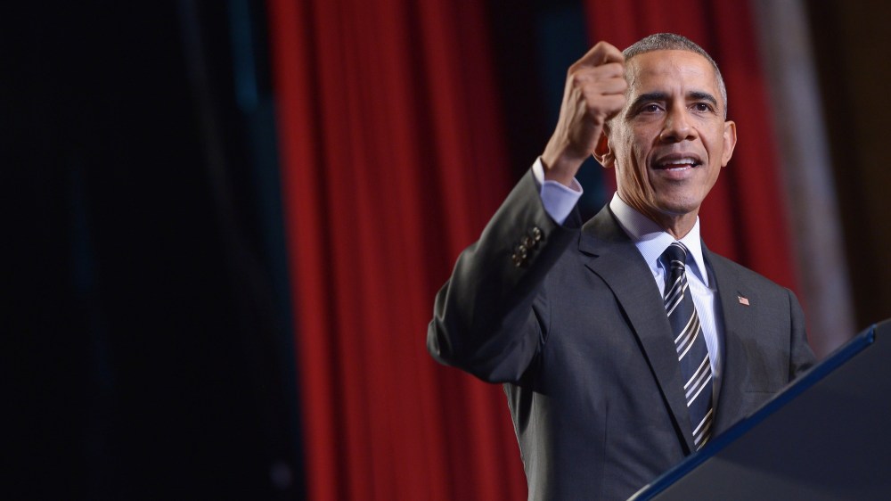 US President Barack Obama speaks on immigration reform at the Copernicus Community Center on Nov. 25, 2014 in Chicago. (Mandel Ngan/AFP/Getty)
