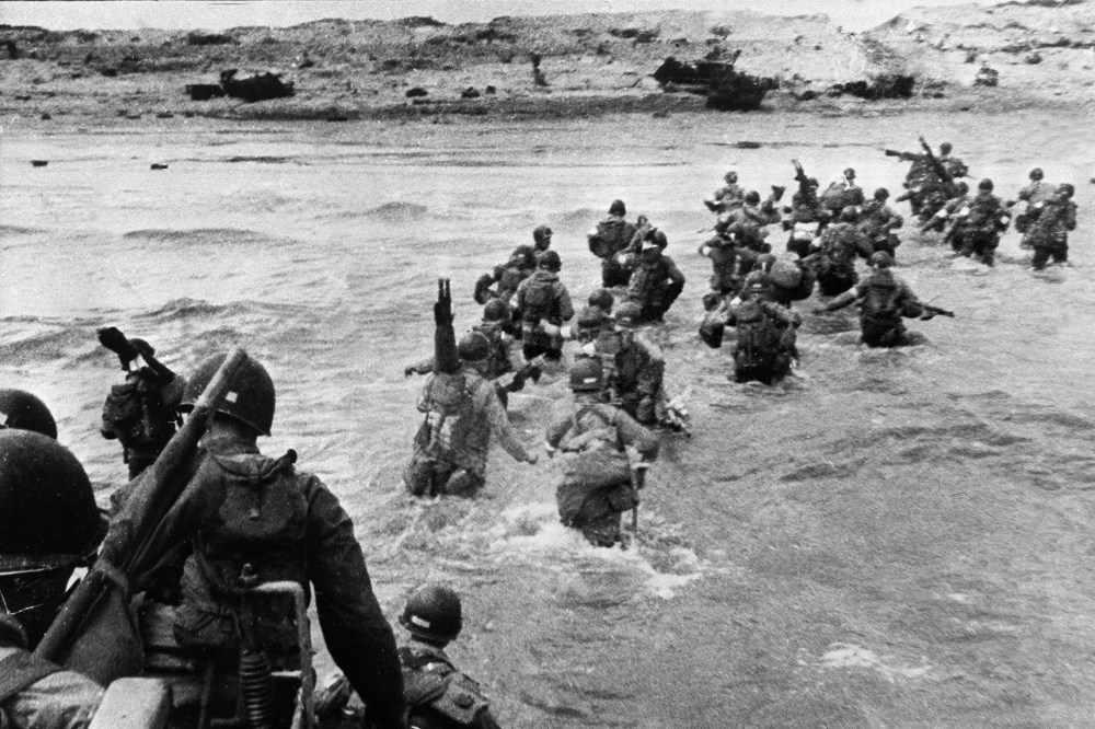 American troops land on Normandy beaches during the historic D-Day, June 6, 1944.
