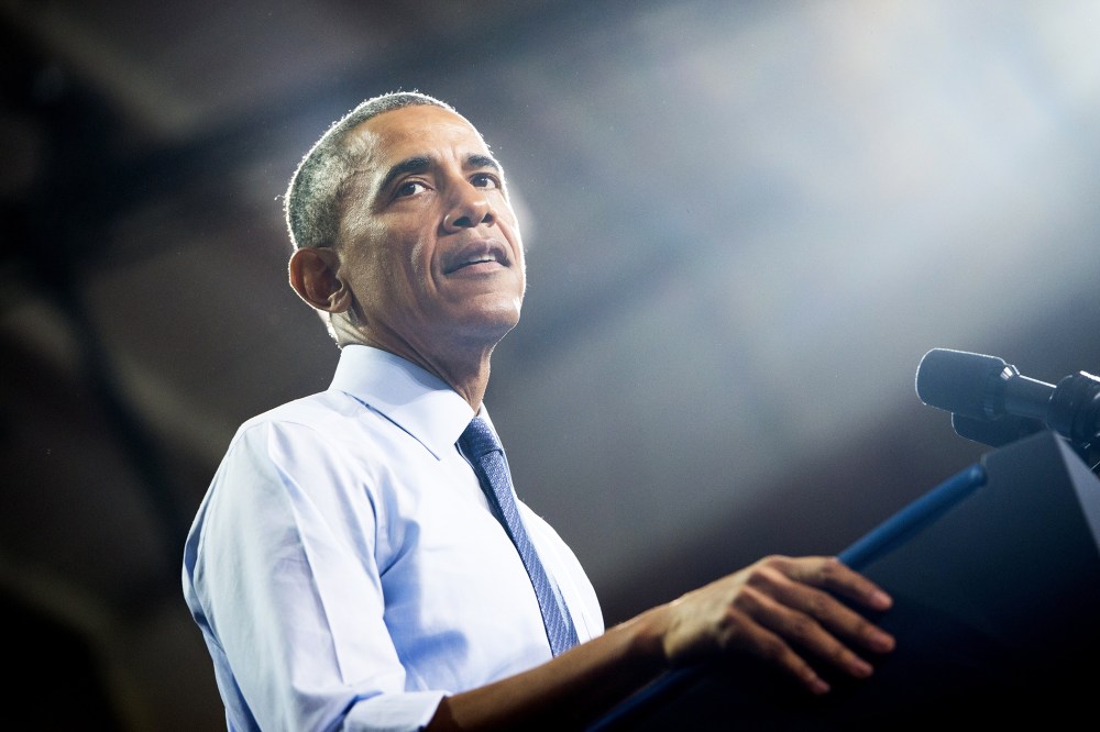 President Barack Obama speaks at the University of Kansas in Lawrence, Kansas, Jan. 22, 2015. (Photo by Saul Loeb/AFP/Getty)