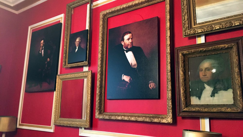 Photos of Rep. Aaron Schock's (R-IL) new office in the Rayburn Office Building, which was designed to resemble the dining room of the PBS show "Downton Abbey," on Jan. 30, 2015 in Washington, DC. (Photo by Ben Terris/The Washington Post/Getty)