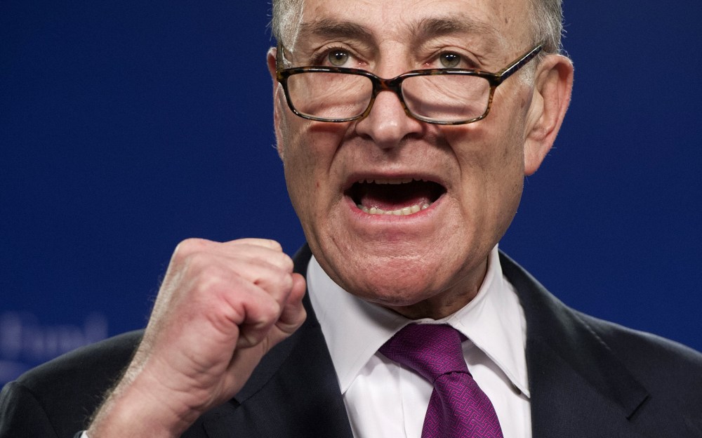 Senator Chuck Schumer (D-NY) speaks during an event, Jan. 23, 2014 in Washington, DC.