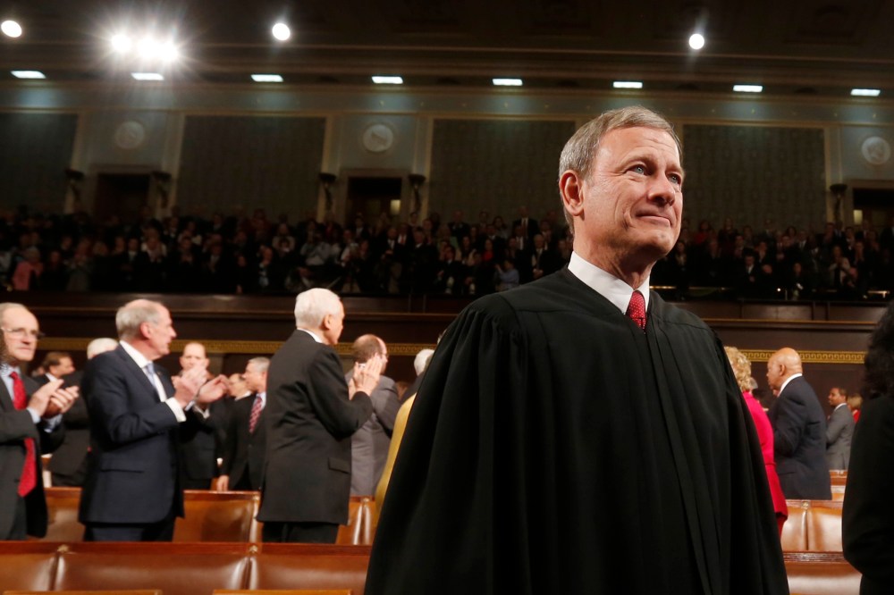 U.S. Supreme Court Chief Justice John Roberts arrives prior to President Barack Obama's State of the Union speech on Capitol Hill on Jan. 28, 2014. (Larry Downing/Pool/Getty)